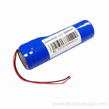18650 3.7V/3.1Ah Li-ion Battery Pack, 1.5A